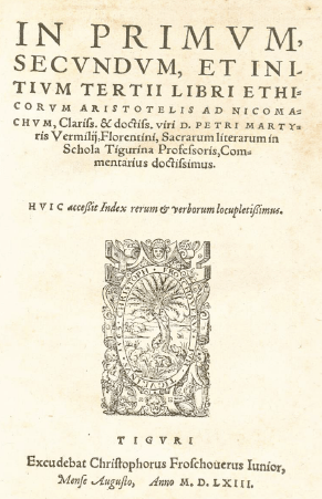 Vermigli's Commentary on the Ethics Image