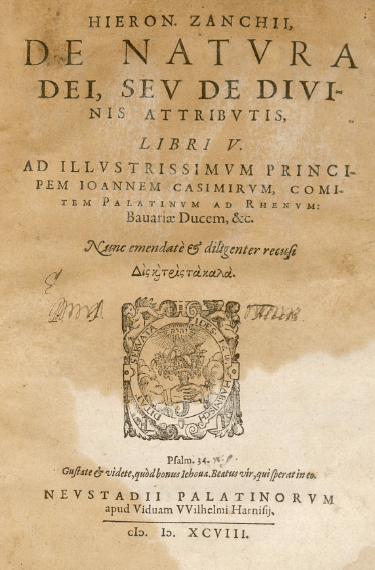 Zanchi De Natura Dei Image