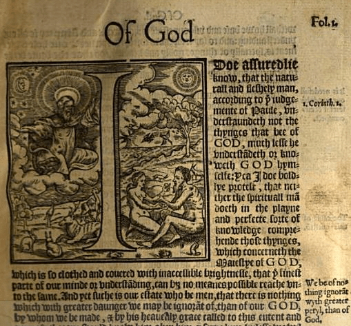 The first page of the first chapter of the English translation of Musculus's 'Common Places' of 1563